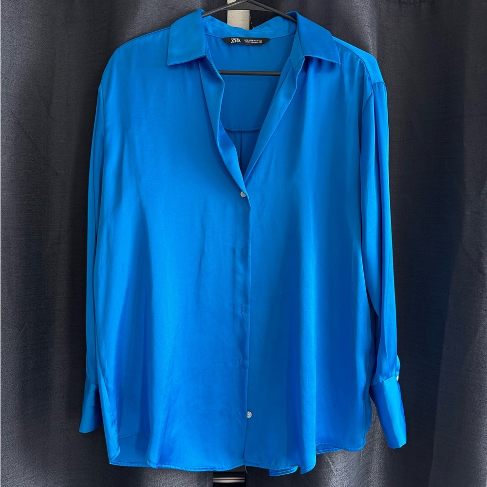 Zara Vibrant Blue button up